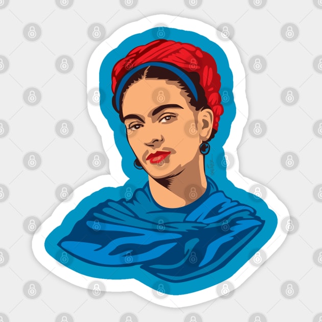 Frida Sticker by Sauher